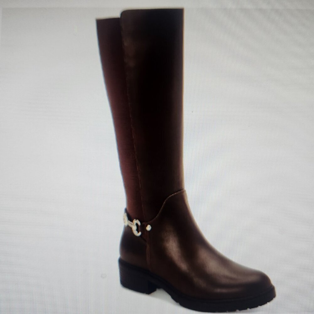 Giani Bernini Dark Brown Leather "Barnibee" Riding Boots. NIB. Size 5 - Picture 3 of 10